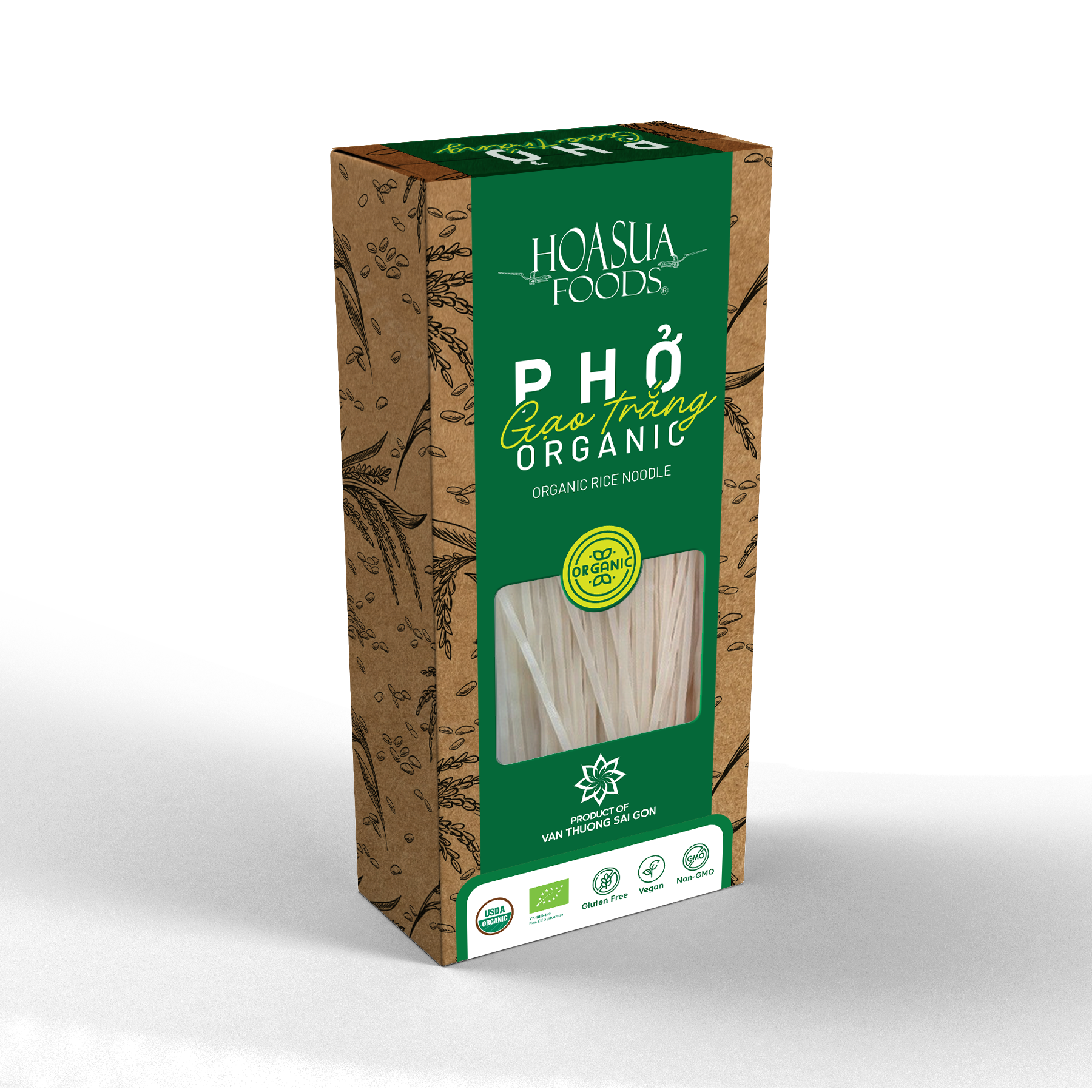 Phở gạo trắng hữu cơ Hoa Sữa 250g