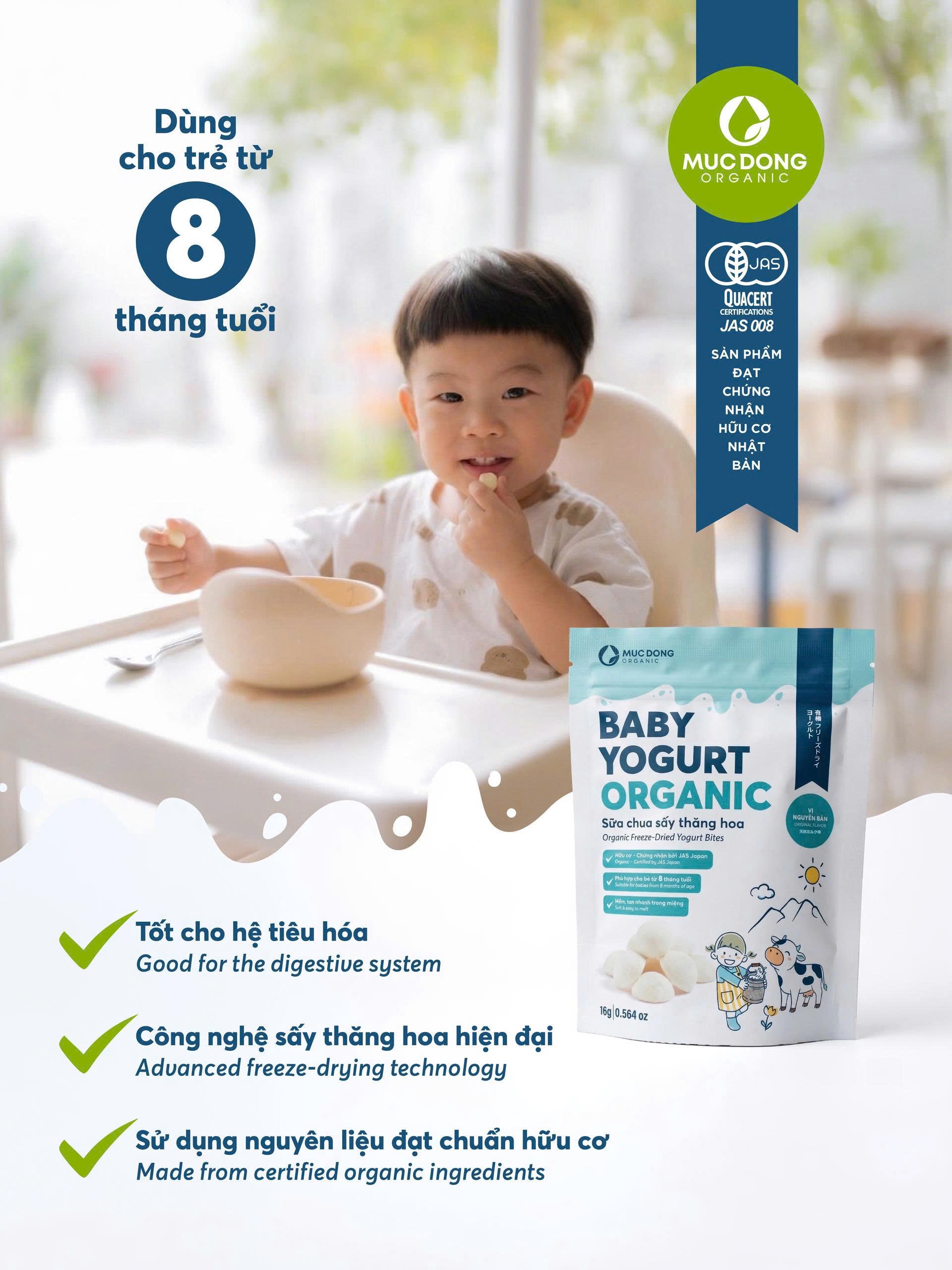 Sữa chua sấy thăng hoa hữu cơ