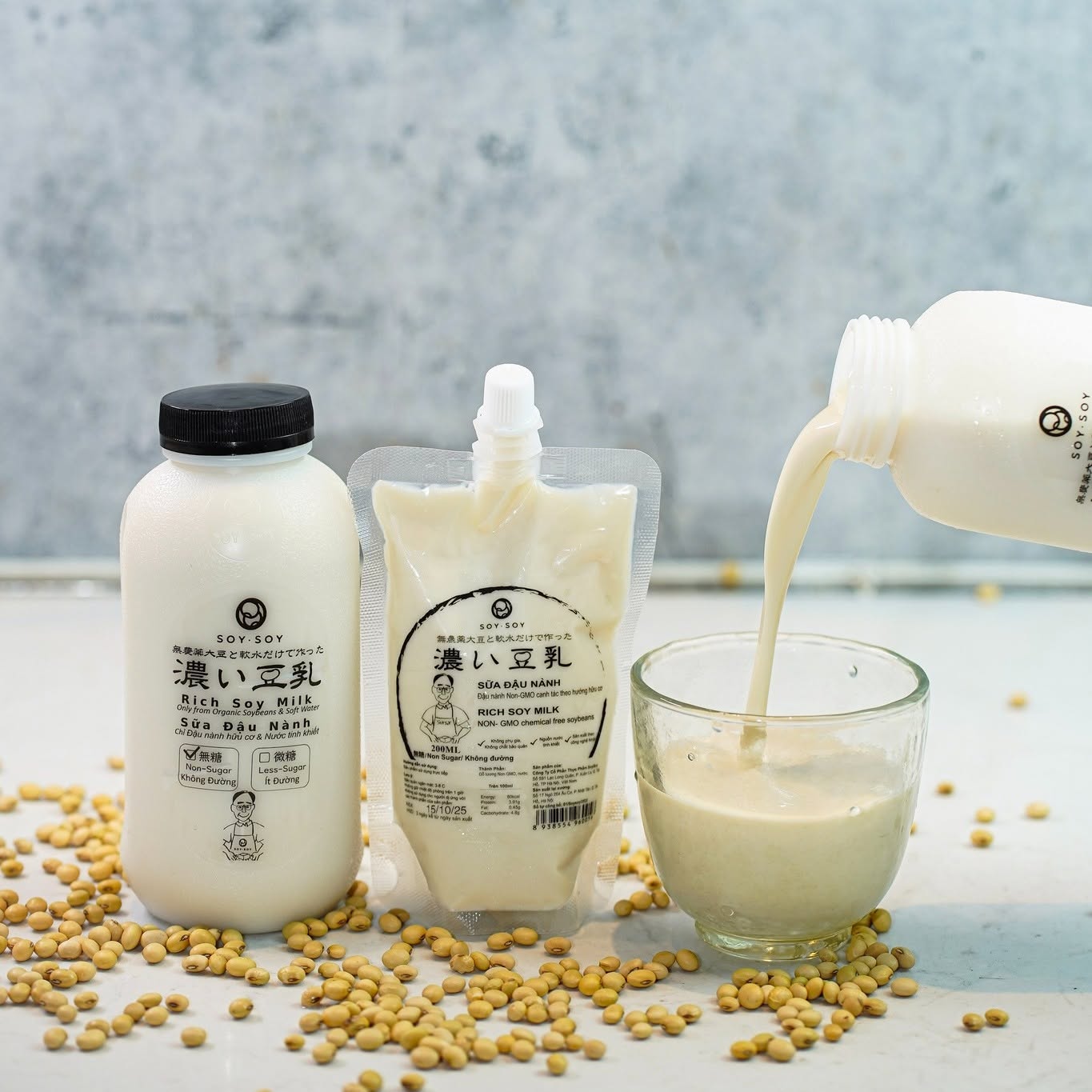 Sữa đậu nành không đường soysoy 200ml/gói