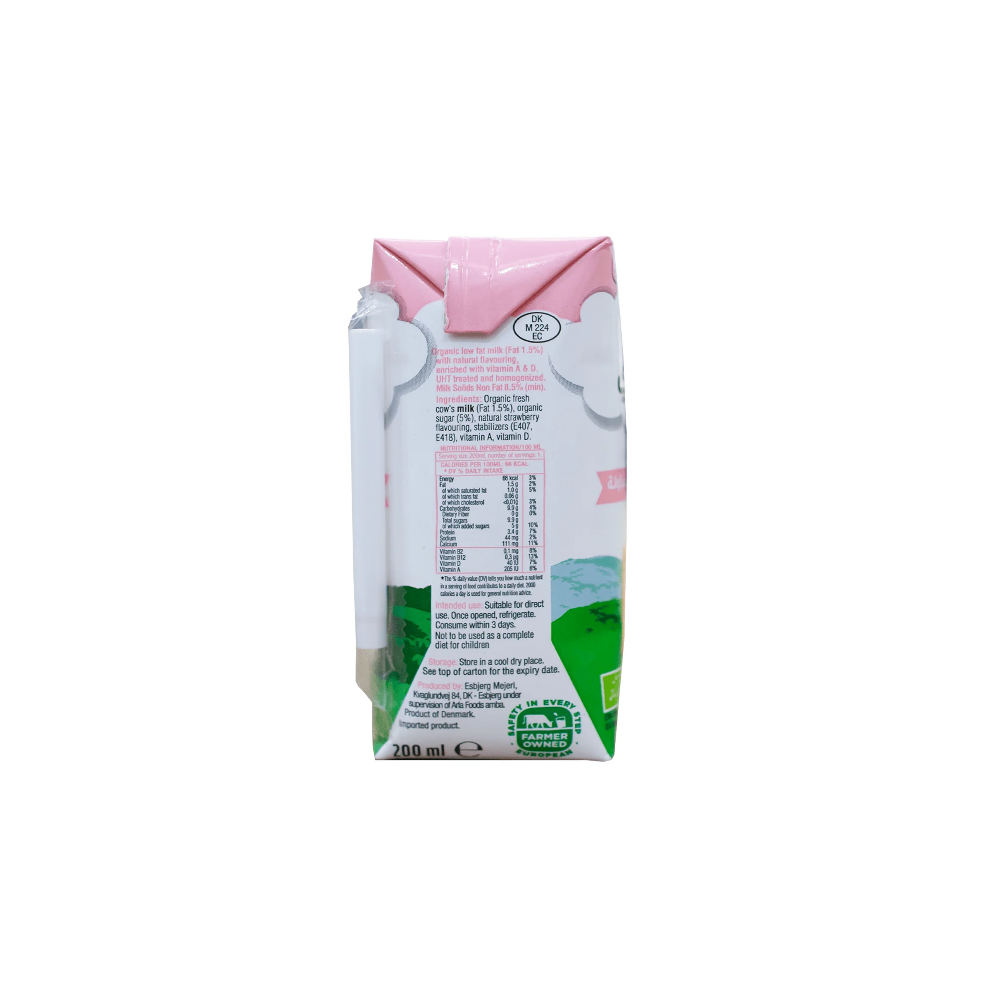 Sữa tươi dâu hữu cơ Arla 200ml
