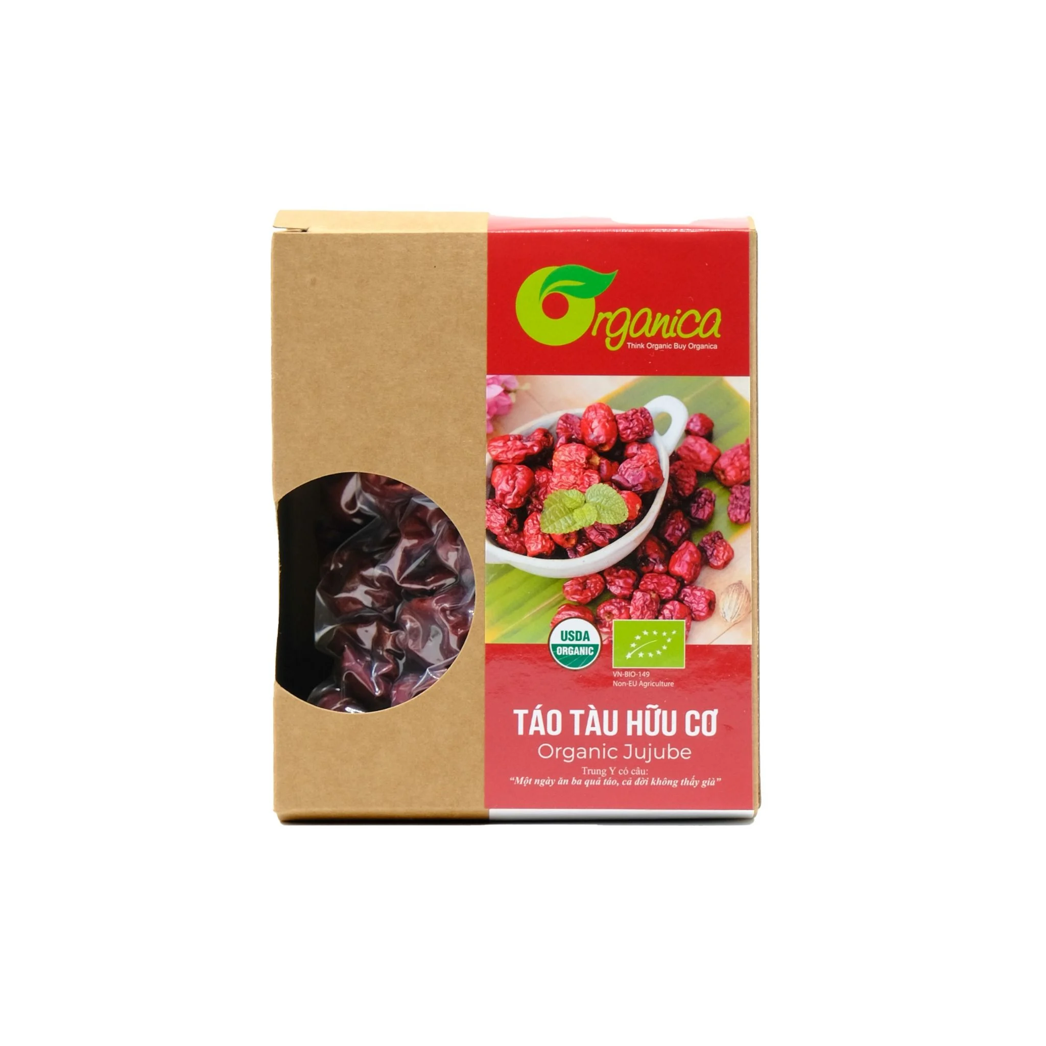 Táo tàu hữu cơ Organica 200g