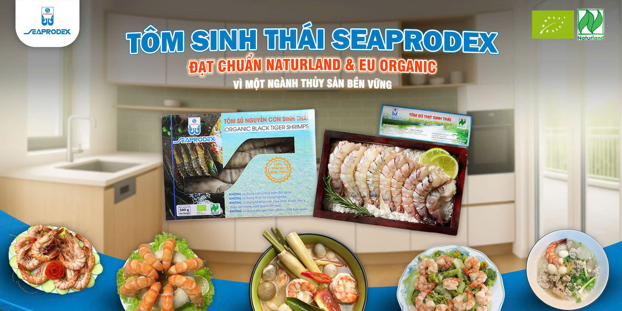 Tôm sú sinh thái NC hữu cơ 14 con 500G