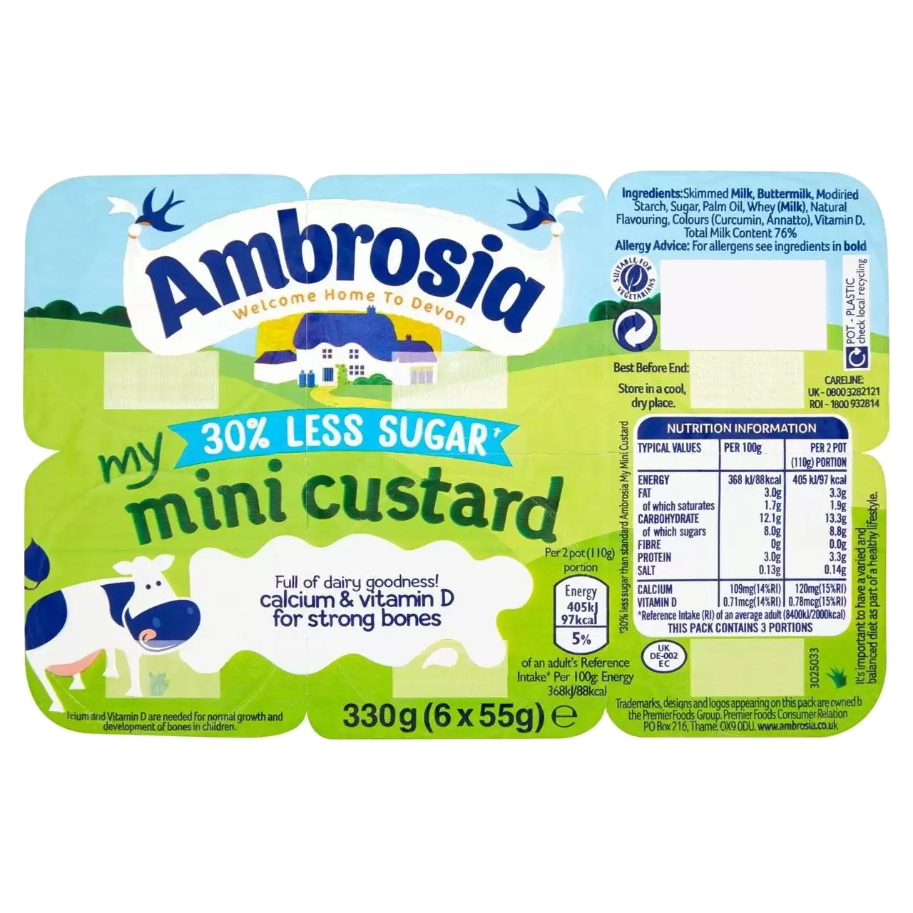 Váng sữa Ambrossia ít đường
