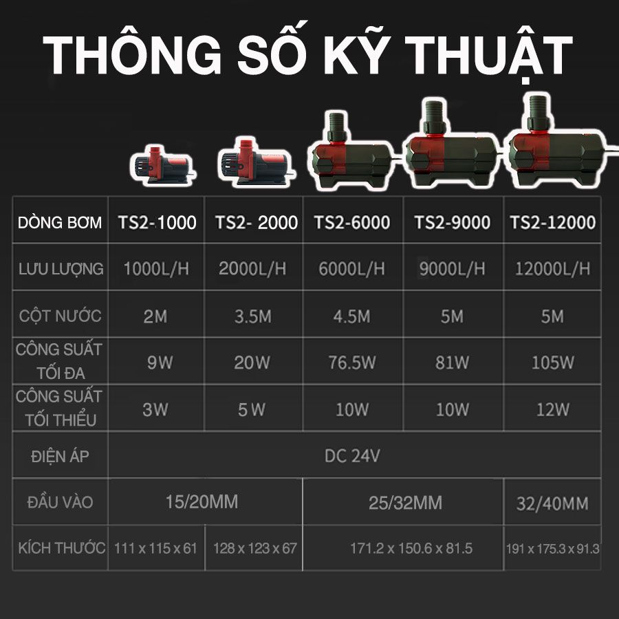 Bơm tuần hoàn cao cấp 1000L BOX&WATER - TS1-1000