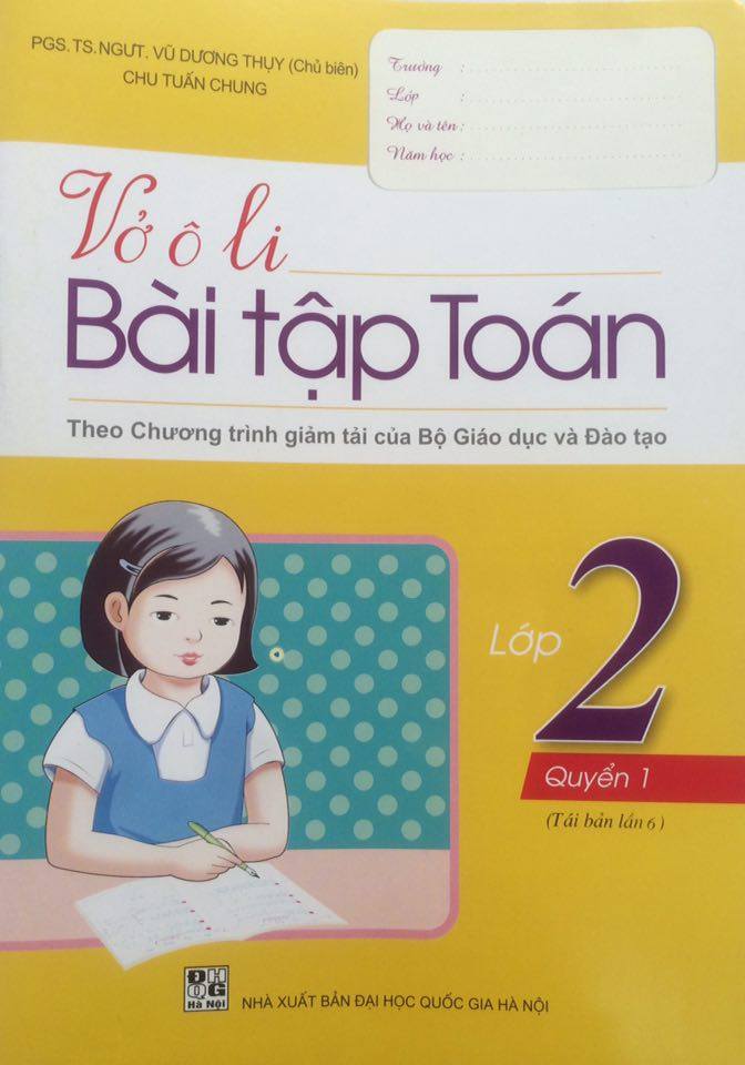 Vở Ô Ly Bài Tập Toán Lớp 2 ( Quyển 1)