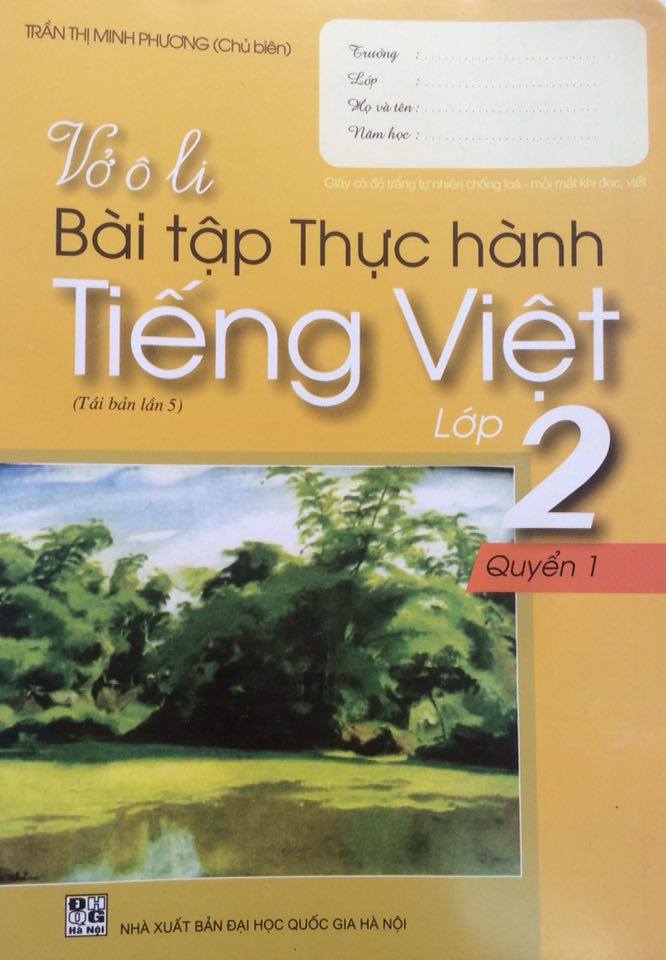 Vở Ôly Bài Tập Thực Hành Tiếng Việt Lớp 2 Quyển 1