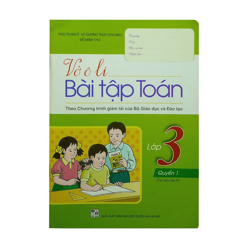 Vở ô li Bài tập Toán lớp 3 quyển 1