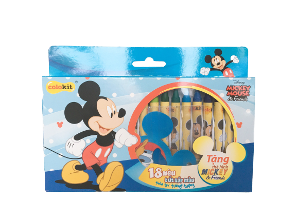 Bút sáp màu Mickey CR-C028/MI 18 màu