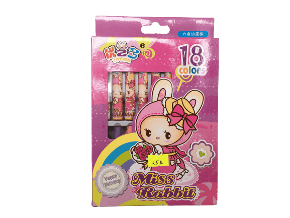 Bút sáp dầu Miss Rabbit Yoyido 18 màu-1518