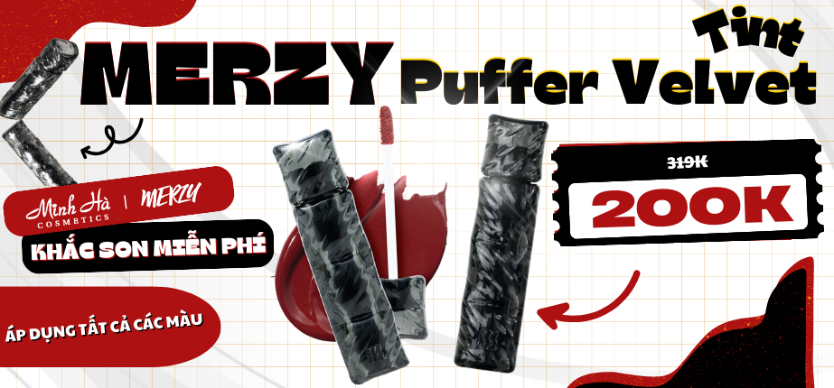 💖 MERZY PUFFER VELVET TINT – Tân binh đình đám, giảm khủng chỉ còn 200K! 💖