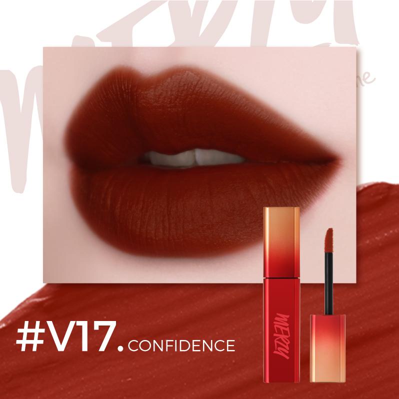 Son kem lì Merzy The First Velvet Tint Season 3- Red Edition 5g lên màu chuẩn lâu trôi