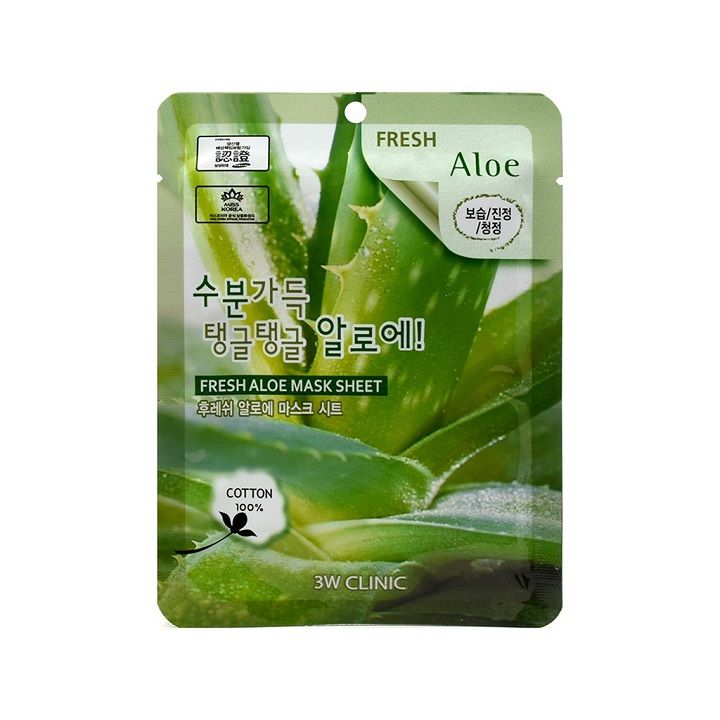 Mặt nạ giấy 3W Clinic Fresh Mask Sheet 23ml cung cấp độ ẩm dưỡng chất chuyên sâu