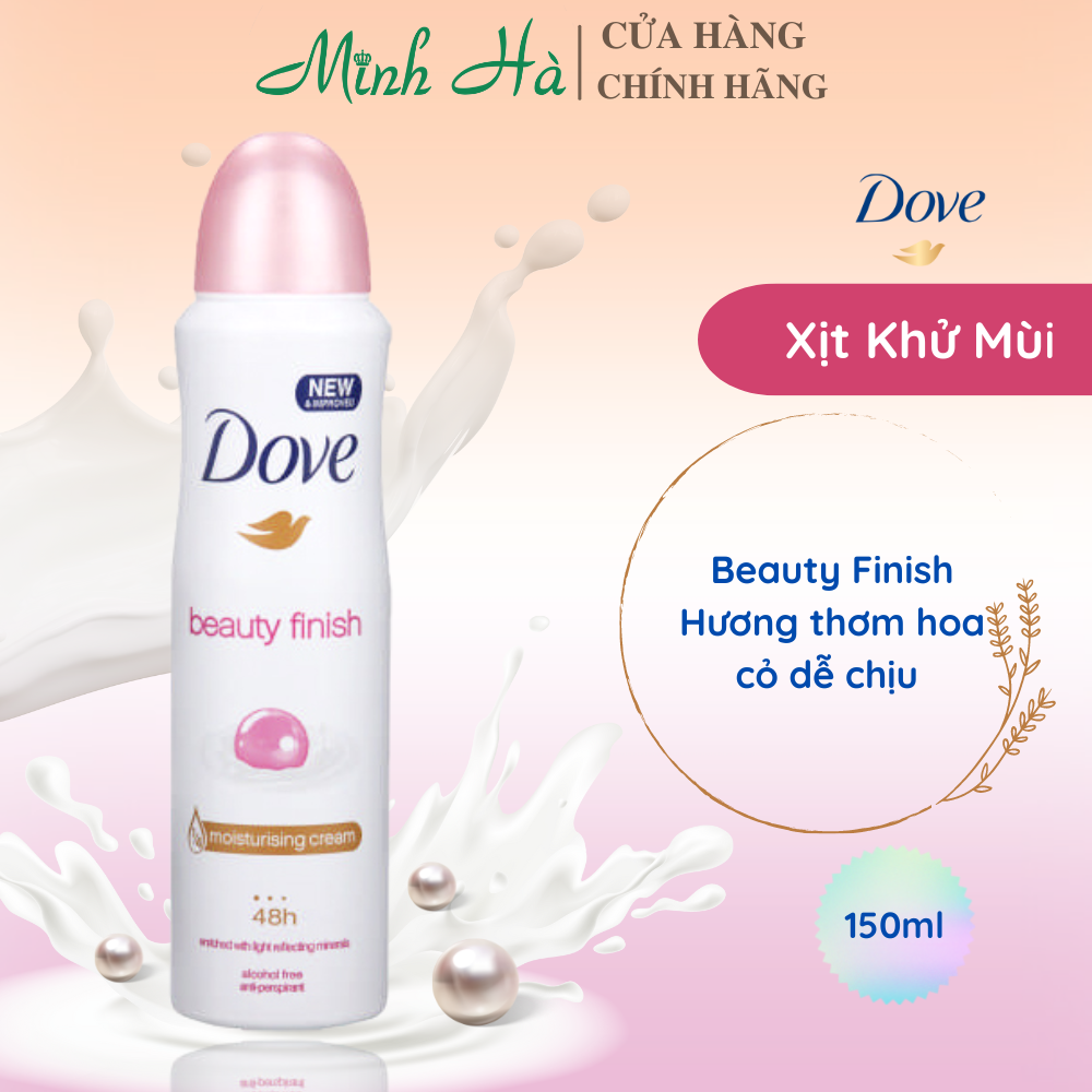 Xịt khử mùi Dove 150ml các loại khử mùi giúp làn da dưới cánh tay trắng mịn màng