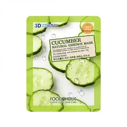 Mặt nạ giấy 3D Foodaholic Natural Essence Mask 20g vừa khít với khuôn mặt dưỡng ẩm căng da