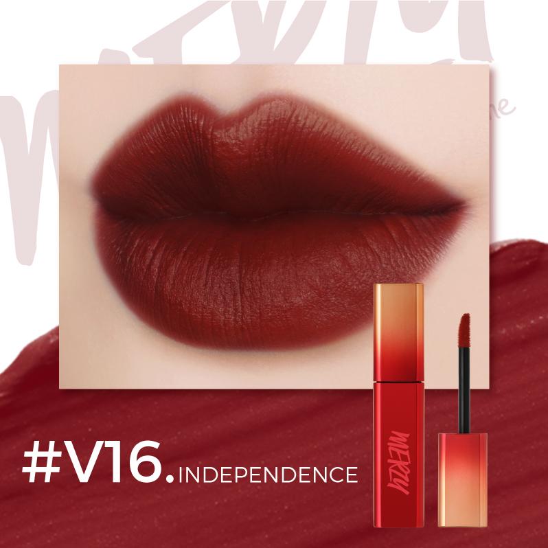 Son kem lì Merzy The First Velvet Tint Season 3- Red Edition 5g lên màu chuẩn lâu trôi