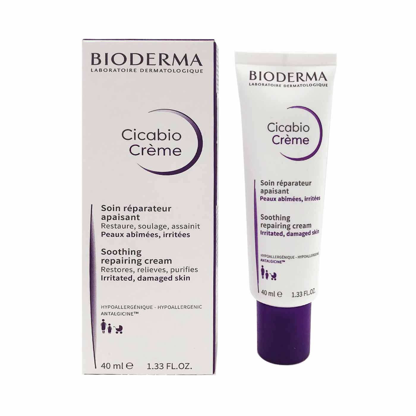 Kem dưỡng ẩm Bioderma Cicabio Soothing Repairing Crème 40ml giúp phục hồi và làm dịu da