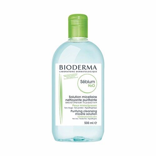 Nước tẩy trang Bioderma Sebium H2O & Crealine H2O Micelle Solution 500ml tẩy sạch sâu làm dịu da bị tổn thương