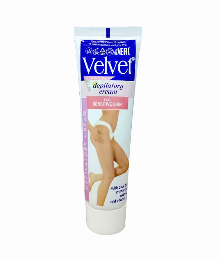 Kem tẩy lông Velvet Sensitive của Nga 100ml loại bỏ an toàn và dưỡng ẩm