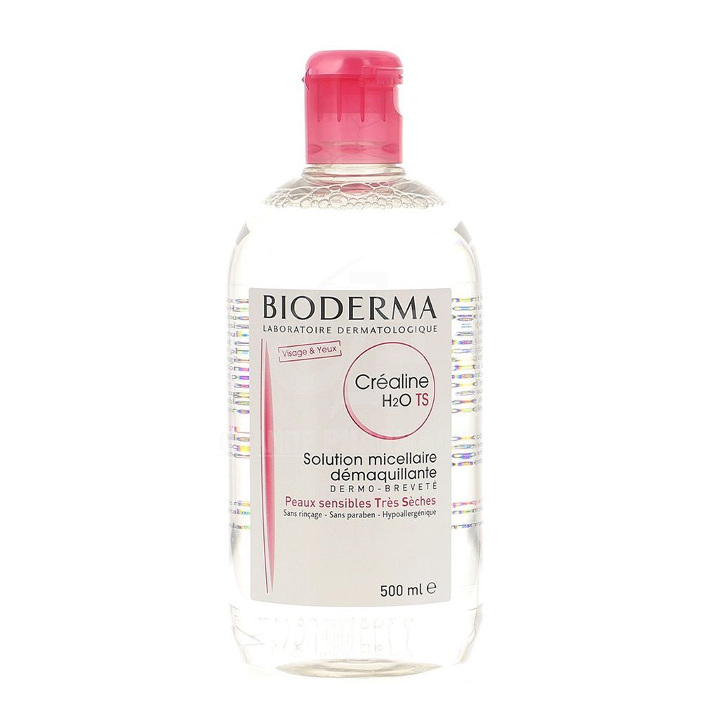 Nước tẩy trang Bioderma Sebium H2O & Crealine H2O Micelle Solution 500ml tẩy sạch sâu làm dịu da bị tổn thương