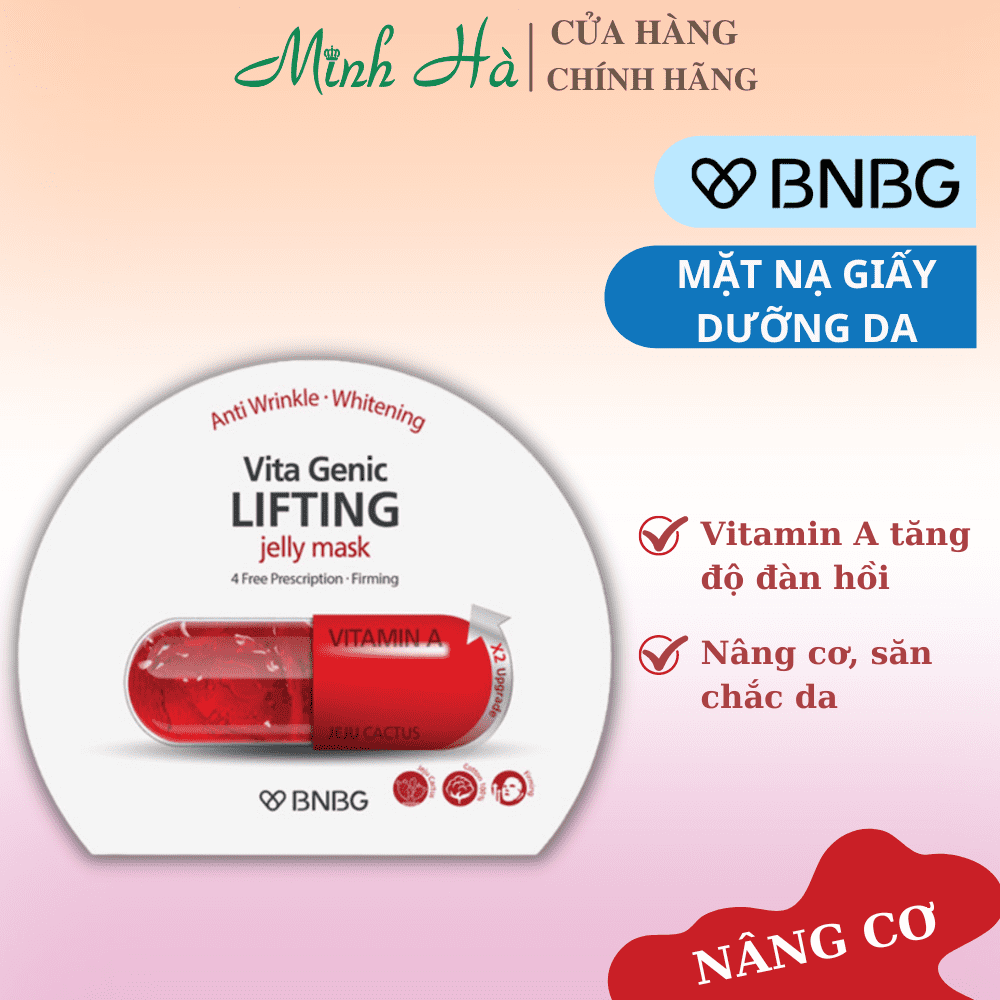 Mặt nạ BNBG Vita Genic Jelly Mask 30g các loại bổ sung vitamin giúp da bóng khỏe ngay lập tức