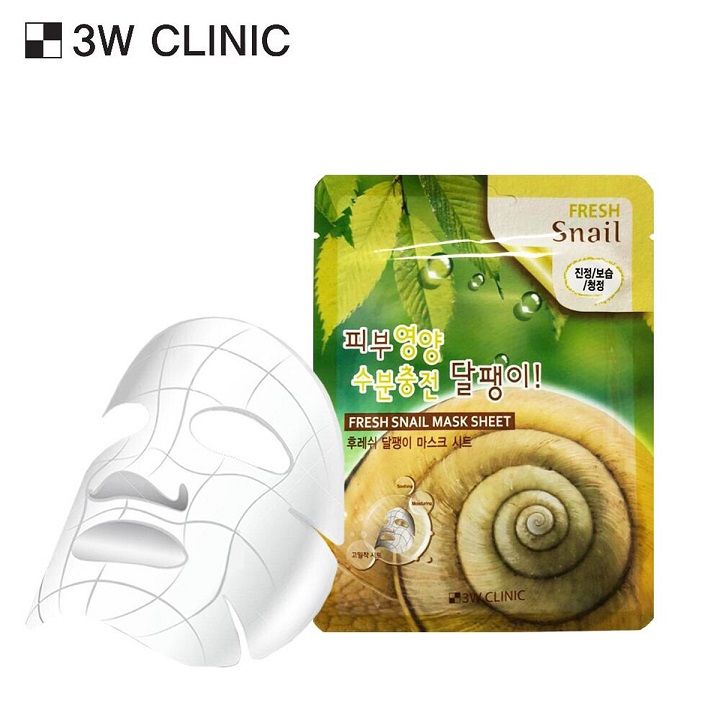 Mặt nạ giấy 3W Clinic Fresh Mask Sheet 23ml cung cấp độ ẩm dưỡng chất chuyên sâu