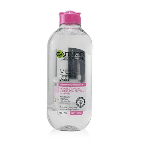 Tẩy trang Garnier Cleansing Water 400ml đủ màu vàng, hồng, xanh lá, xanh dương, đỏ giúp làm sach da dịu nhẹ