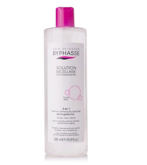 Nước tẩy trang Byphasse Solution Micellaire 500ml làm sạch dịu nhẹ cho da