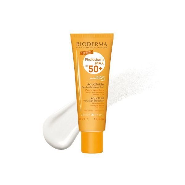 Kem chống nắng Bioderma Photoderm MAX Aquafluide SPF 50+ 40ml kiềm dầu giảm bóng nhờn
