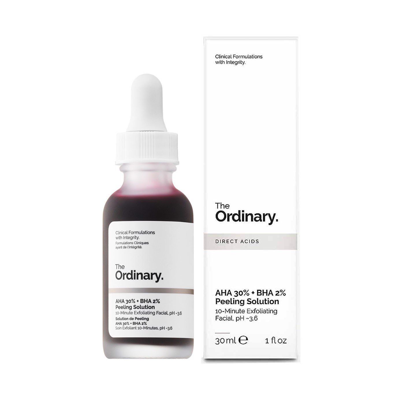 Serum The Ordinary AHA 30% + BHA 2% Peeling Solution 30ml tẩy da chết hóa học