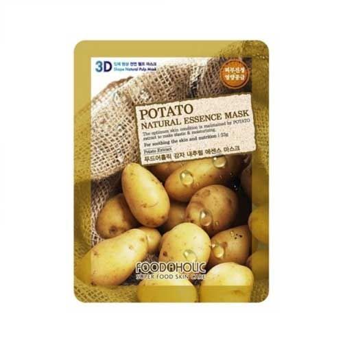 Mặt nạ giấy 3D Foodaholic Natural Essence Mask 20g vừa khít với khuôn mặt dưỡng ẩm căng da