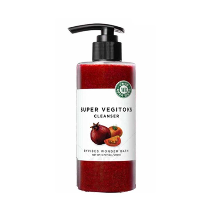 Sữa rửa mặt rau củ Super Vegitoks Cleanser 300ml làm sạch dịu nhẹ
