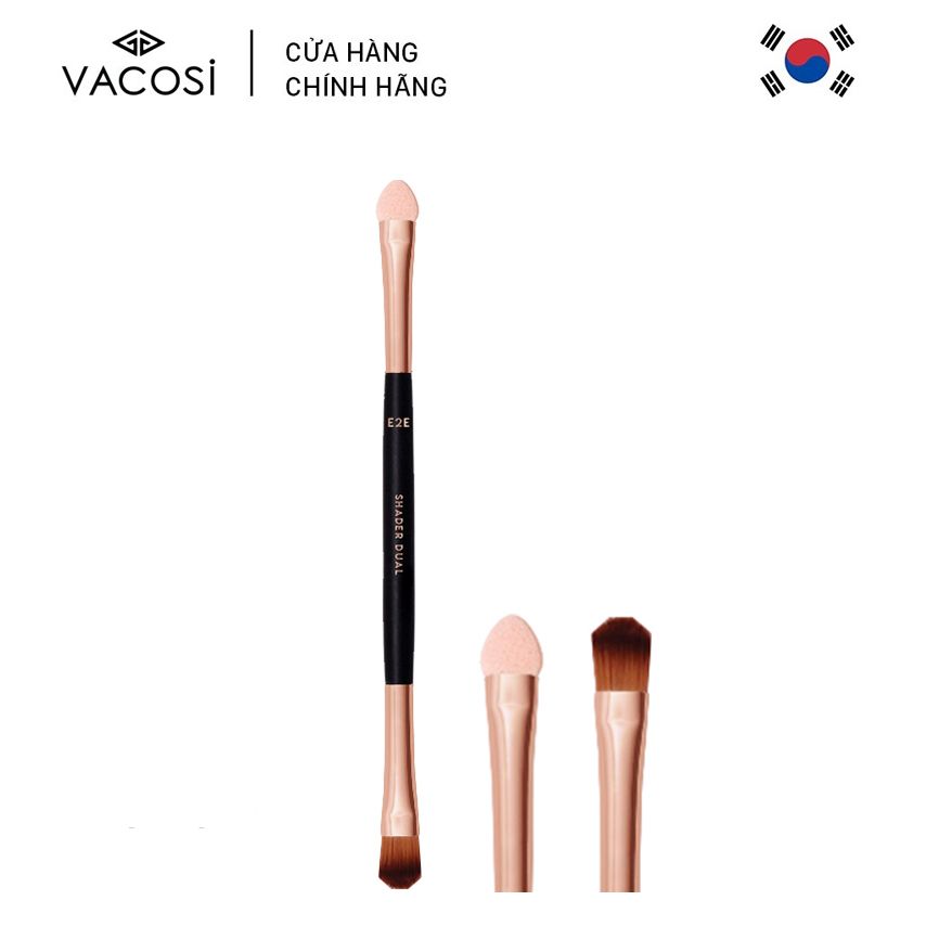 Cọ phấn mắt 2 đầu Vacosi E2E dễ tán màu lông cọ mềm mại