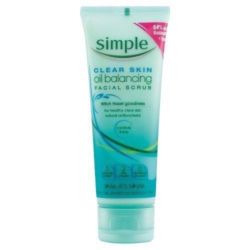 Kem tẩy tế bào chết kiềm dầu Simple Clear Skin Oil Balancing Facial Scrub 75ml làm dịu kiểm soát dầu nhờn