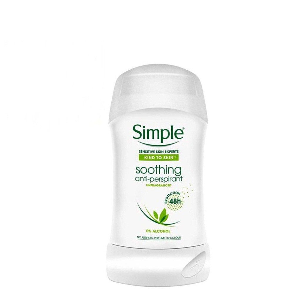 Sáp khử mùi Simple Soothing Anti-Perspirant 40ml dành cho da nhạy cảm