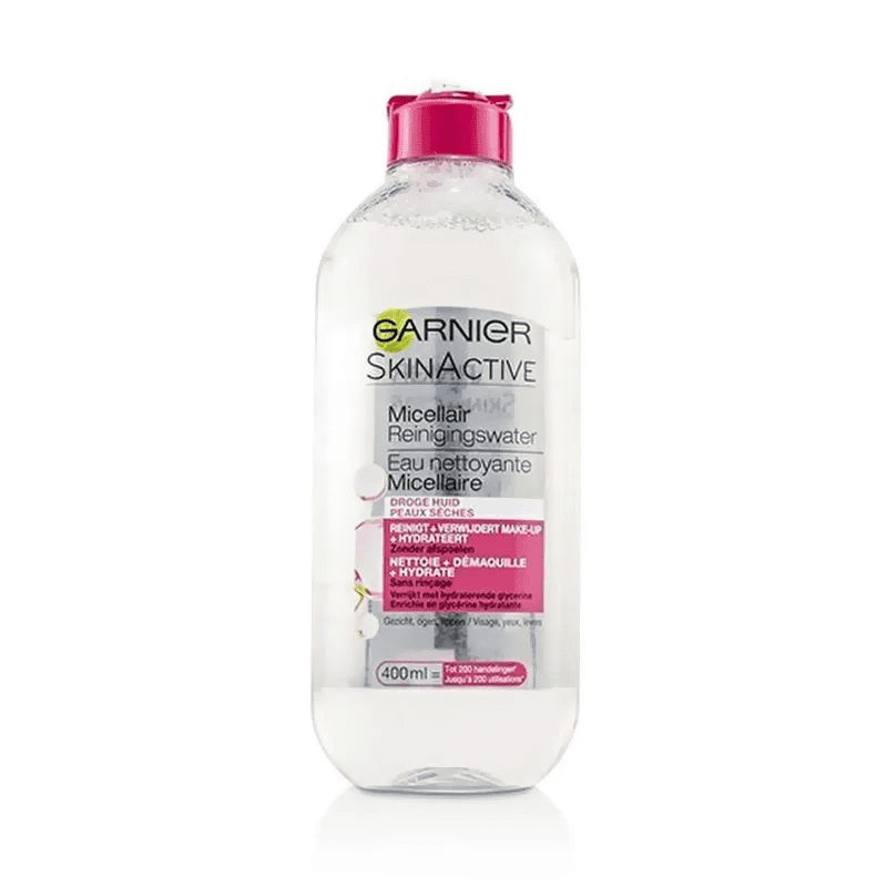 Tẩy trang Garnier Cleansing Water 400ml đủ màu vàng, hồng, xanh lá, xanh dương, đỏ giúp làm sach da dịu nhẹ