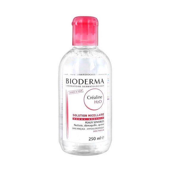 Nước tẩy trang Bioderma Sebium H2O & Crealine H2O Micelle Solution 500ml tẩy sạch sâu làm dịu da bị tổn thương