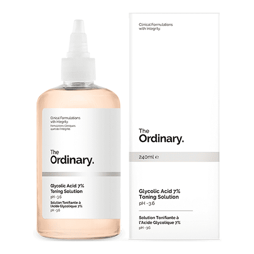 Nước hoa hồng The Ordinary Glycolic Acid 7% Toning Solution PH~3.6 240ml giảm mụn, đều màu da