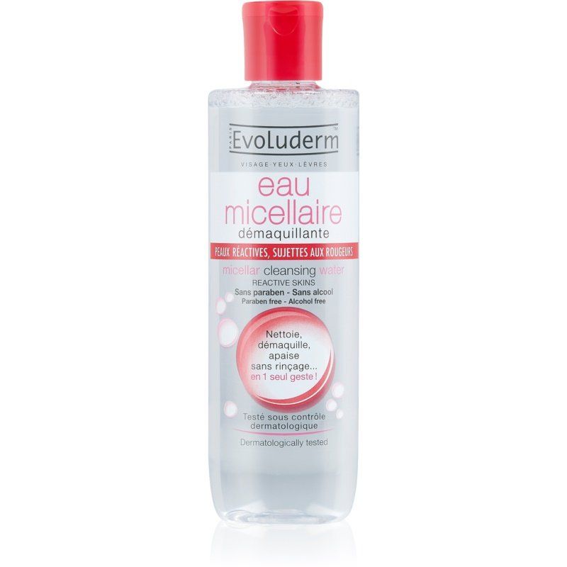 Nước tẩy trang không cồn Evoluderm Micellar Cleansing Water 500ml làm sạch, dịu da