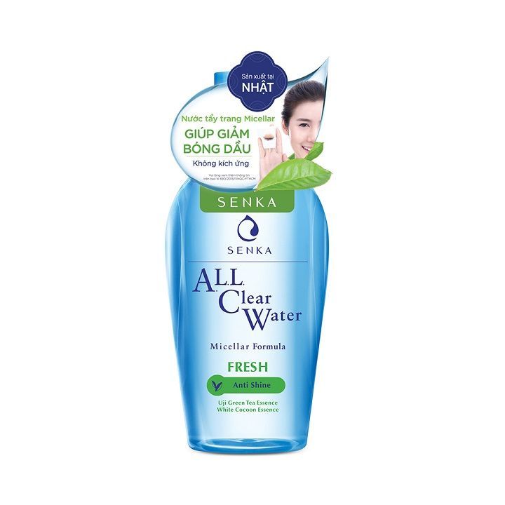 Nước tẩy trang Senka All Clear Water 230ml các loại nhẹ nhàng làm sạch lớp trang điểm không khô căng