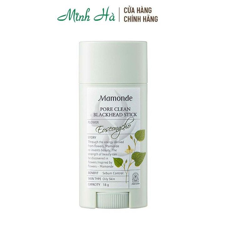 Thanh lăn sáp tiêu mụn đầu đen Mamonde Pore Clean Blackhead Stick 18g làm sạch mụn đầu đen se khít lỗ chân lông