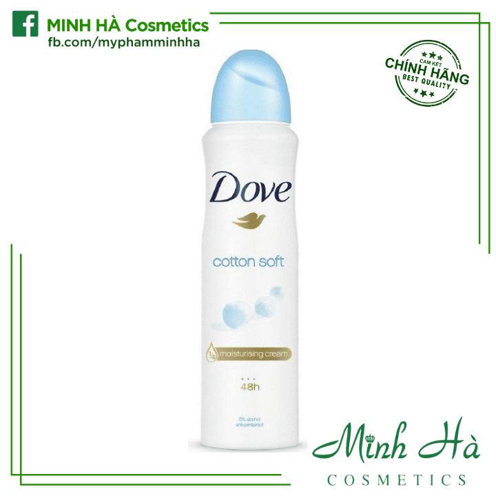 Xịt khử mùi Dove 150ml các loại khử mùi giúp làn da dưới cánh tay trắng mịn màng