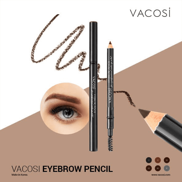 Chì mày chuốt 2 đầu Vacosi Eyebrow Pencil 3g dễ tán độ bám cao