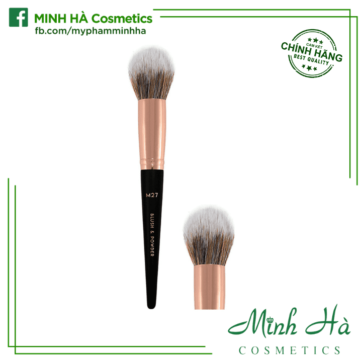 Cọ phủ & má đầu tròn Vacosi Blush & Powder M27 chất lông mềm mại