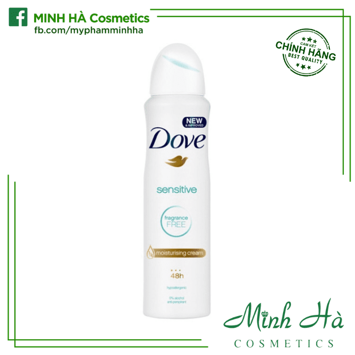 Xịt khử mùi Dove 150ml các loại khử mùi giúp làn da dưới cánh tay trắng mịn màng