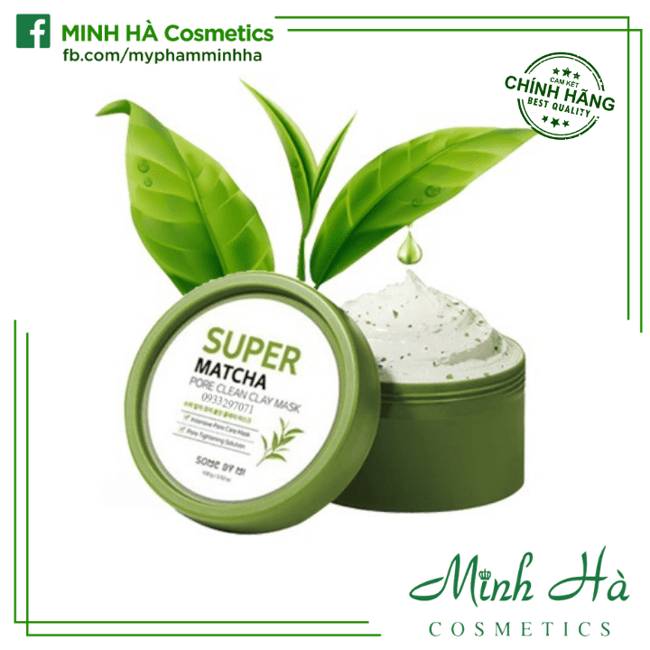 Mặt nạ đất sét trà xanh Some By Mi Super Matcha Pore Clean Clay Mask 100g làm sạch lỗ chân lông