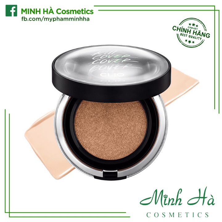 Phấn nước CLIO Bạc Kill Cover Founwear Cushion XP SPF50+/PA++++ 15gx2 (kèm lõi) lớp nền mịn lì