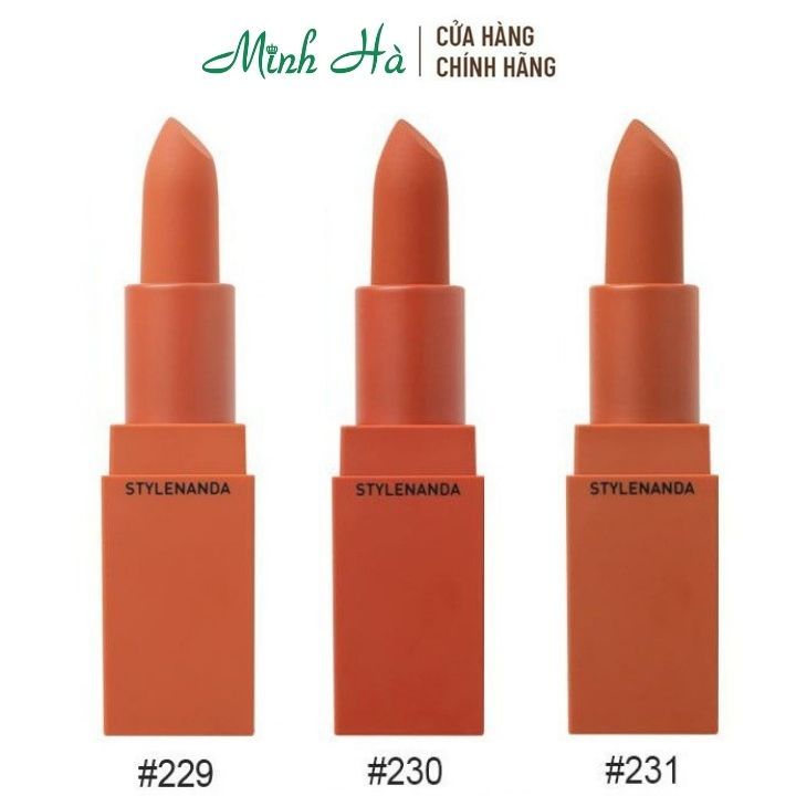 Son lì 3CE Matte Lip Color 3.5g mịn lì lên màu chuẩn