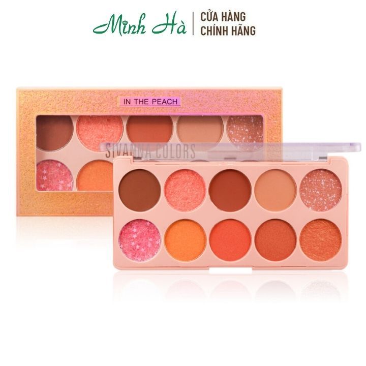 Bảng phấn mắt 10 ô Sivanna Colors Moon & Stars Face Palette HF6043 10g chất phấn mịn, dễ lên màu