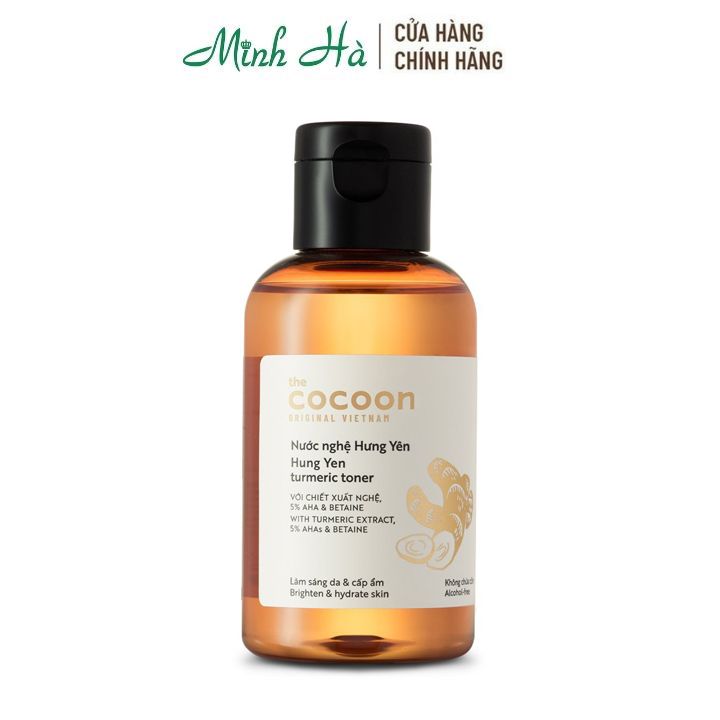Nước nghệ Hưng Yên Cocoon turmeric toner 140ml làm sáng da và cấp ẩm