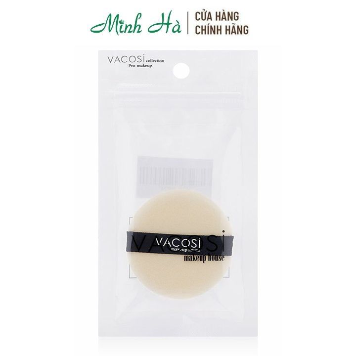 Bông phấn khô Vacosi Pro Round Puff BP24 chất bông mềm mịn kích thước nhỏ gọn